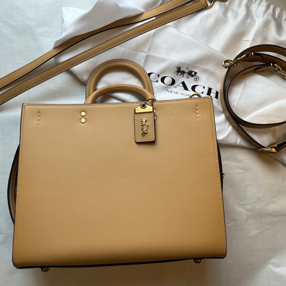 Coach Rogue Bag 30 Tan and Brass